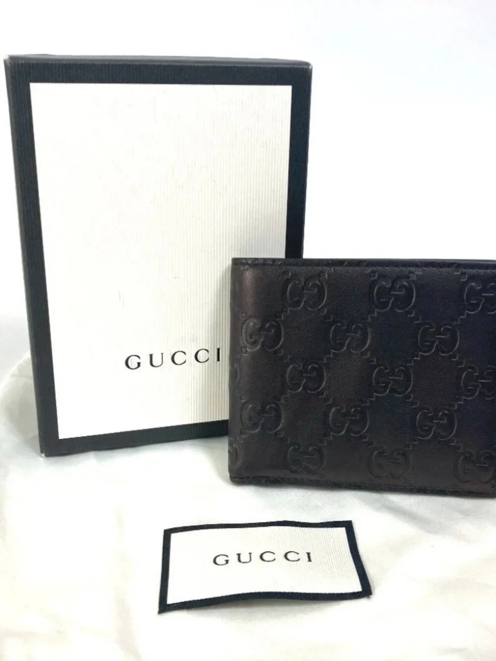 GUCCI 145754 Compact wallet GG Guccissima Bill Compartment Folded wallet Unused